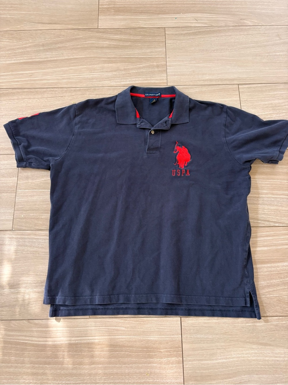 U.S. Polo Assn. Navy Polo with Red Embroidered Logo